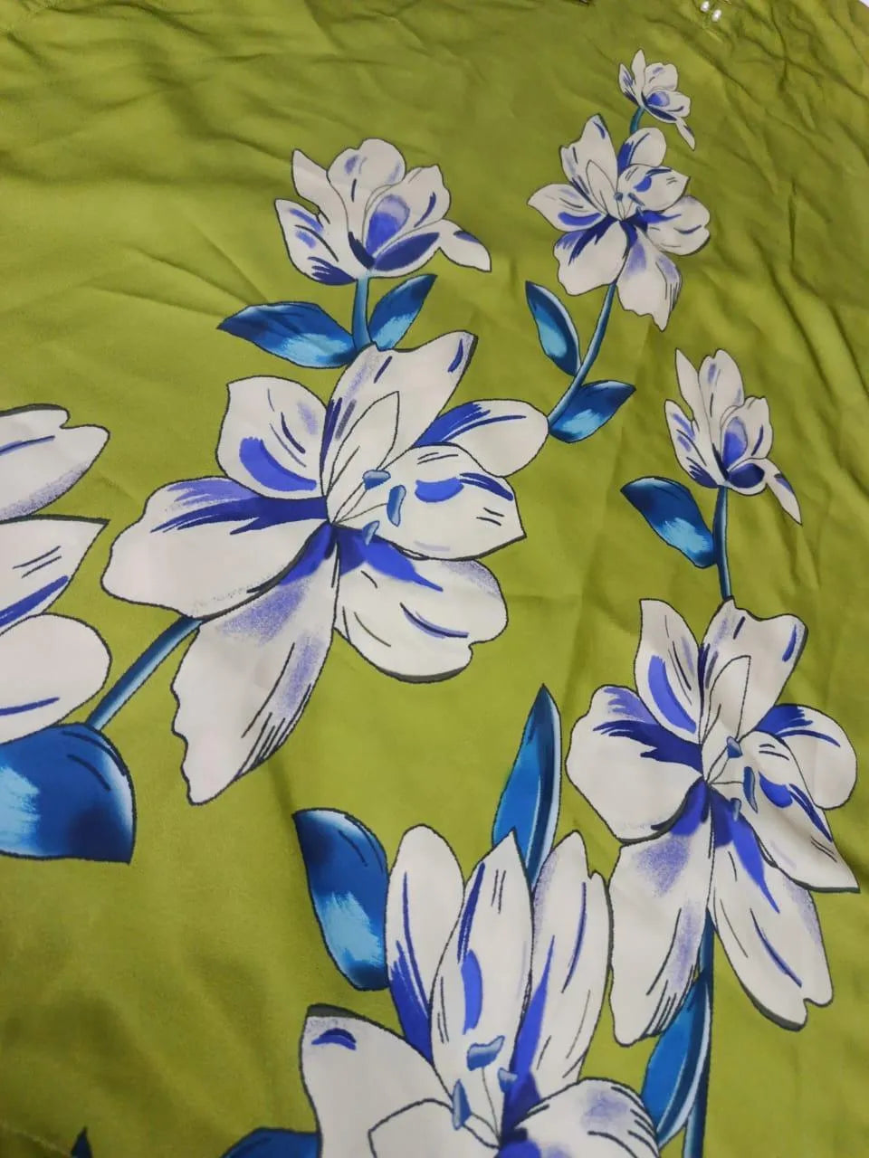 Women's Stitched Silk Digital Print Shirt And Trouser
